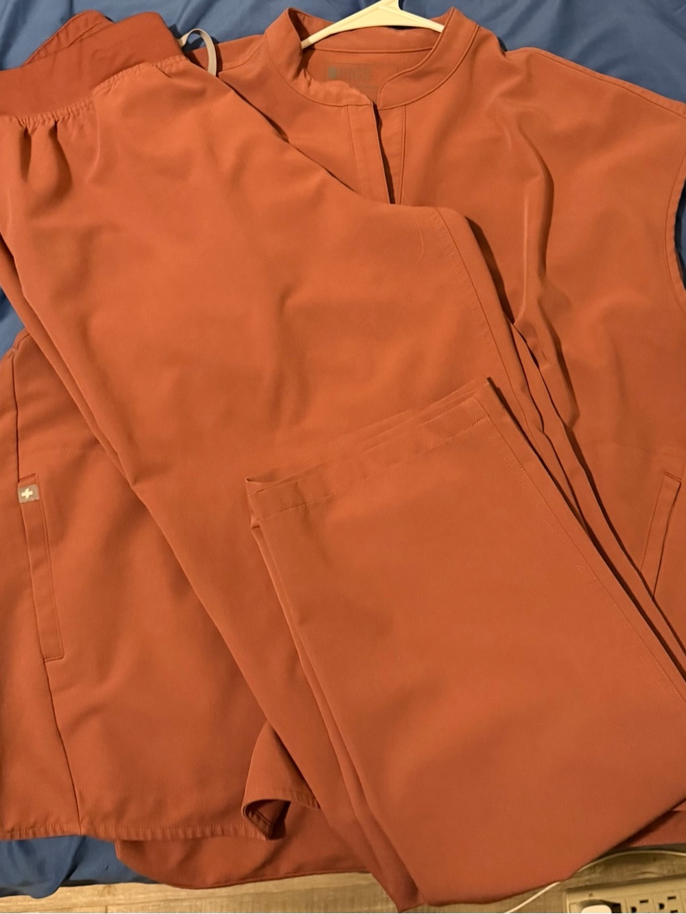 Figs Women's Scrub Set in Burnt Orange